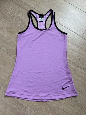 Nike Women's Lavender Racerback Tank with Black Trim size small